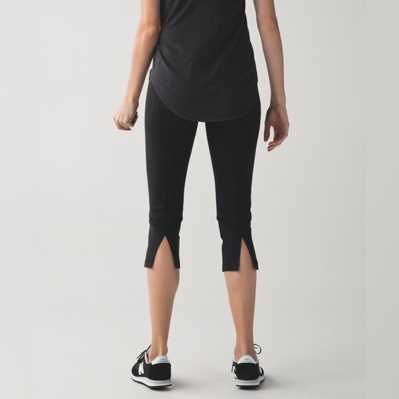 Lululemon Athletica Gather & Crow Crop ll Full On Luon Leggings Size 4 - Picture 3 of 12